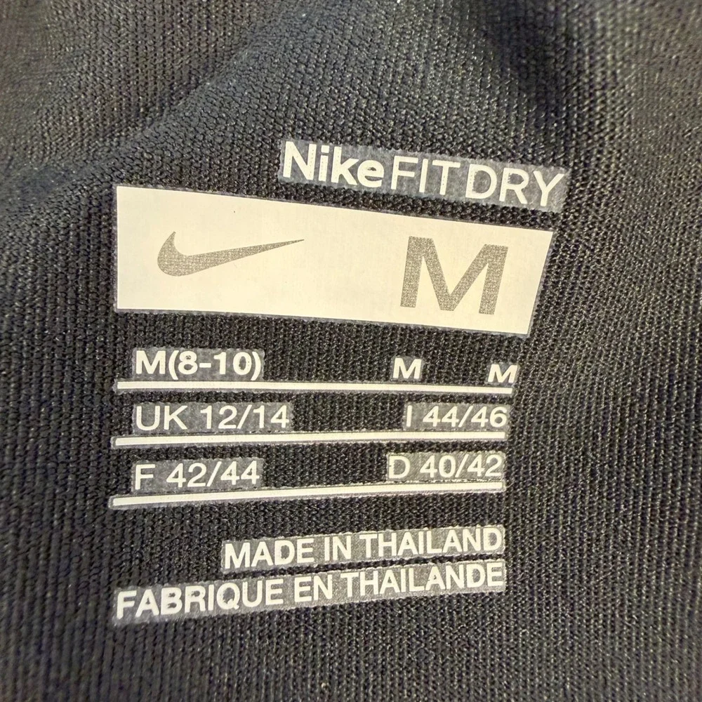 NWT Nike Slim Fit Pants Women Medium Black Blue Stripe Fit Dry Straight Leg